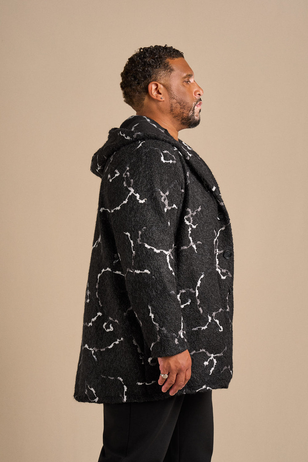 Trench Hoodie V2 - Black
