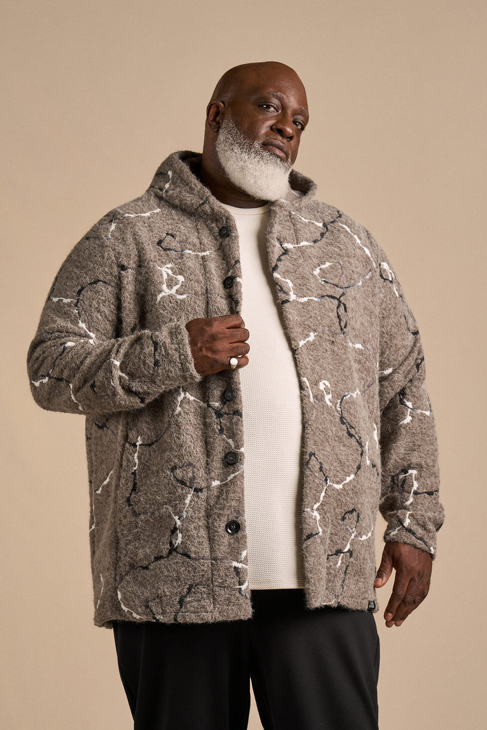 Trench Hoodie V2 - Taupe