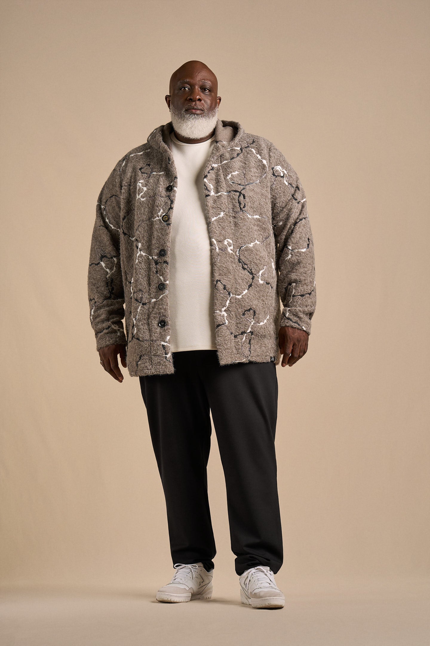 Men's Patterned Trench Hoodie V2 | ONE BONE