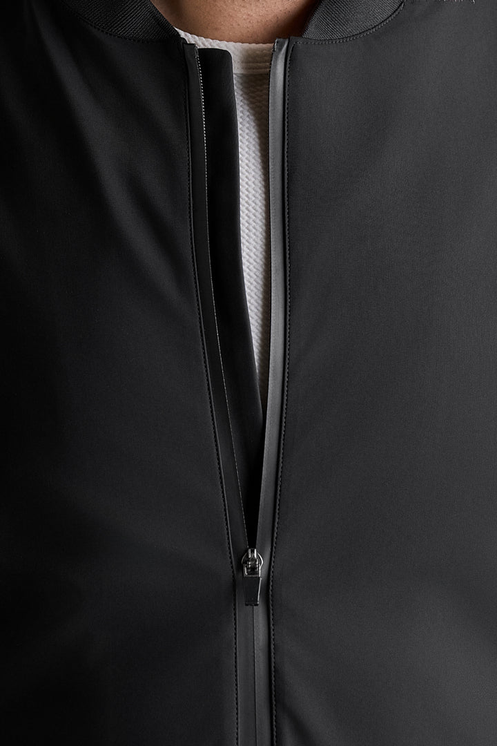 Nylon Bomber Jacket - Black
