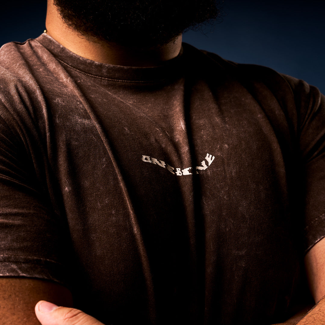 OFF FIELD Stone Wash Tee - Coffee Marble