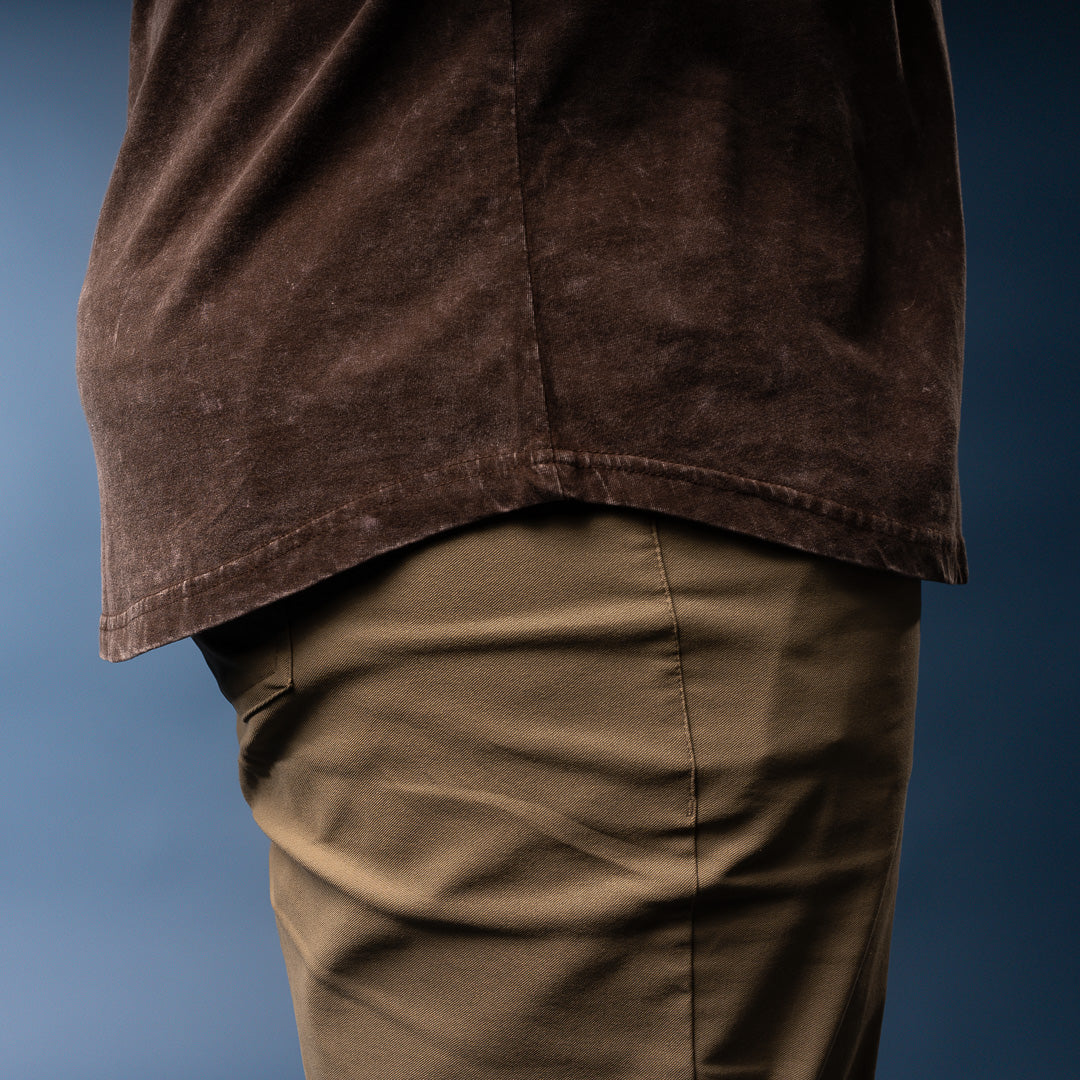 OFF FIELD Stone Wash Tee - Coffee Marble