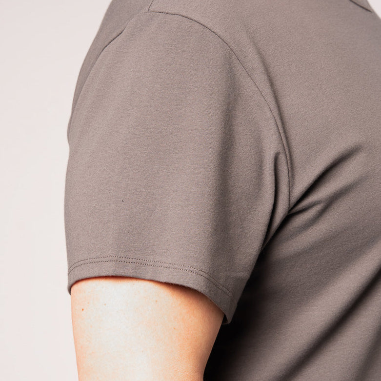 Split Hem Cotton 95/5 - Midnight Grey