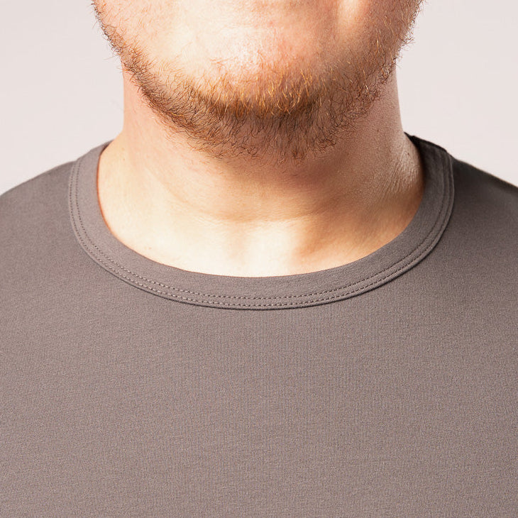 Split Hem Cotton 95/5 - Midnight Grey