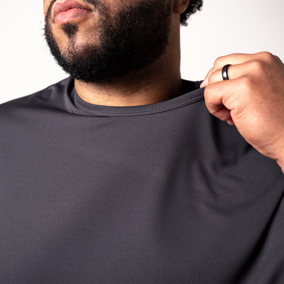 Split Hem Everywear Tee - Dark Grey
