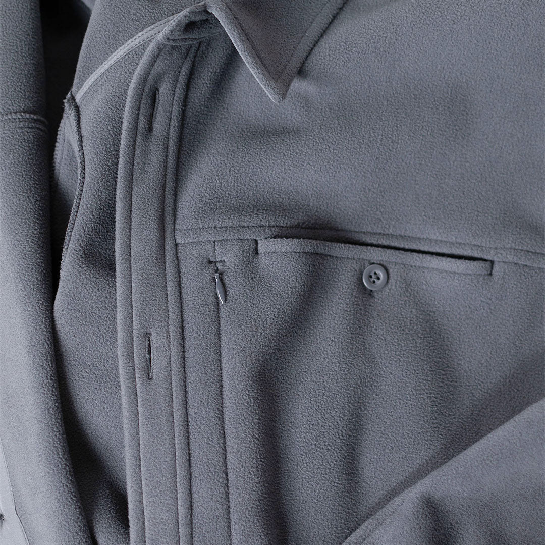Fleece Button Up - Grey