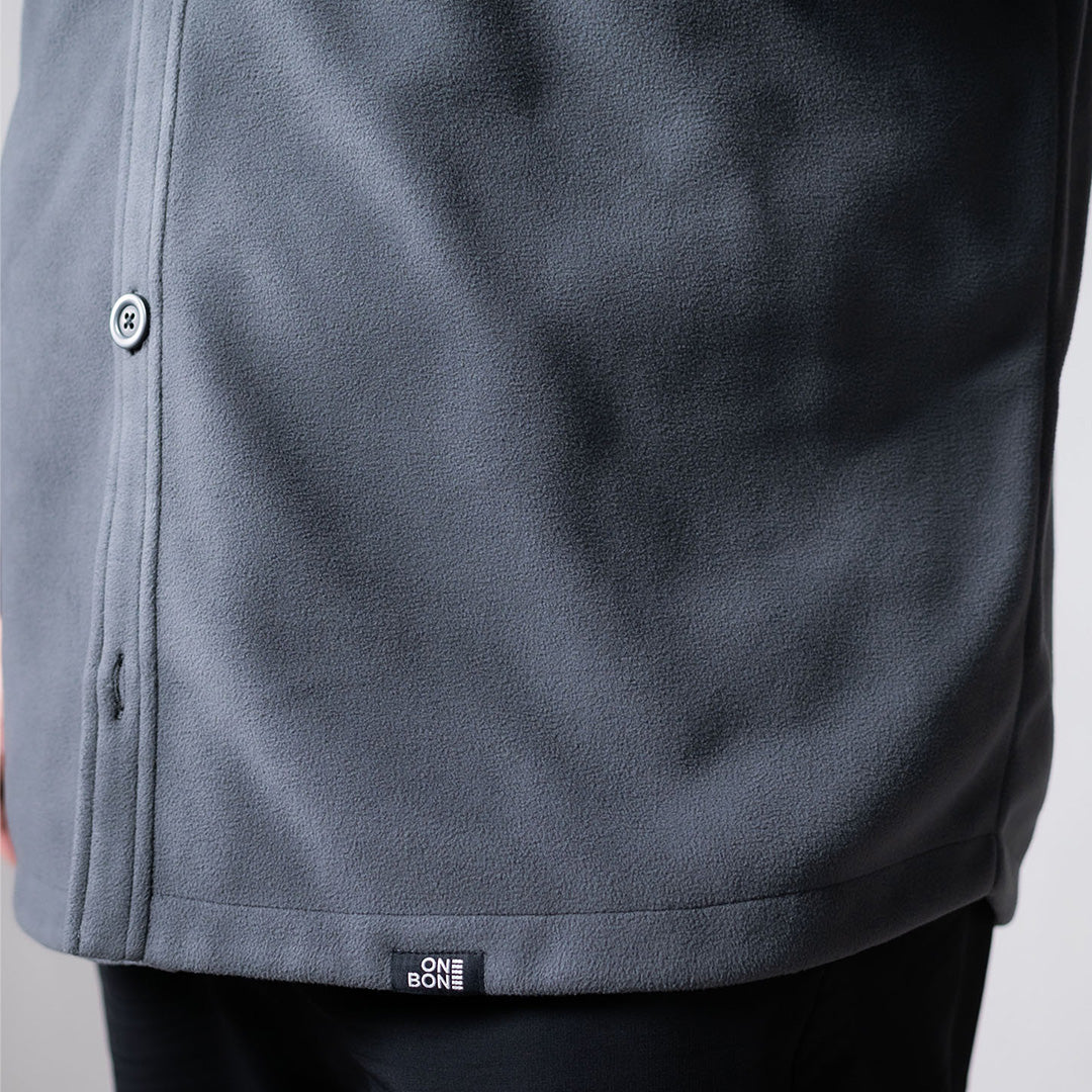 Fleece Button Up - Grey