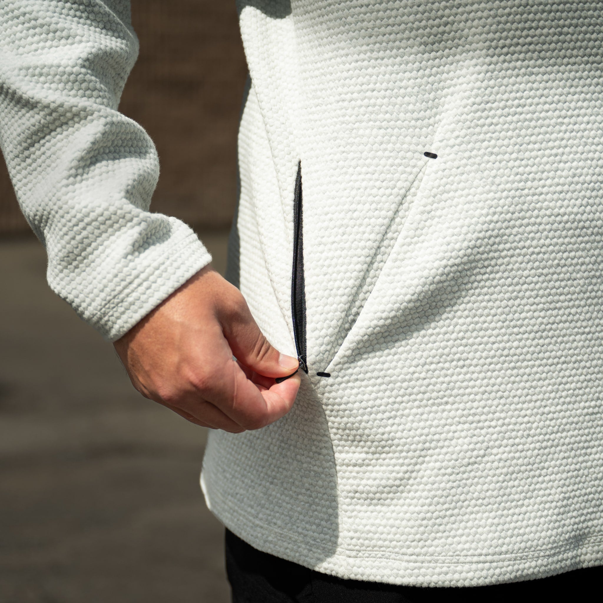 Honeycomb Crewneck Sweater - Chalk