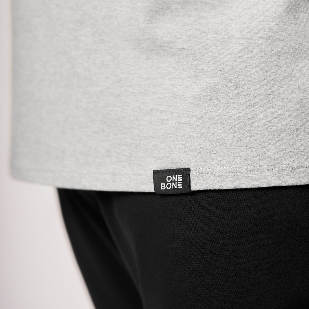 Split Hem Cotton 95/5 - Grey Mix