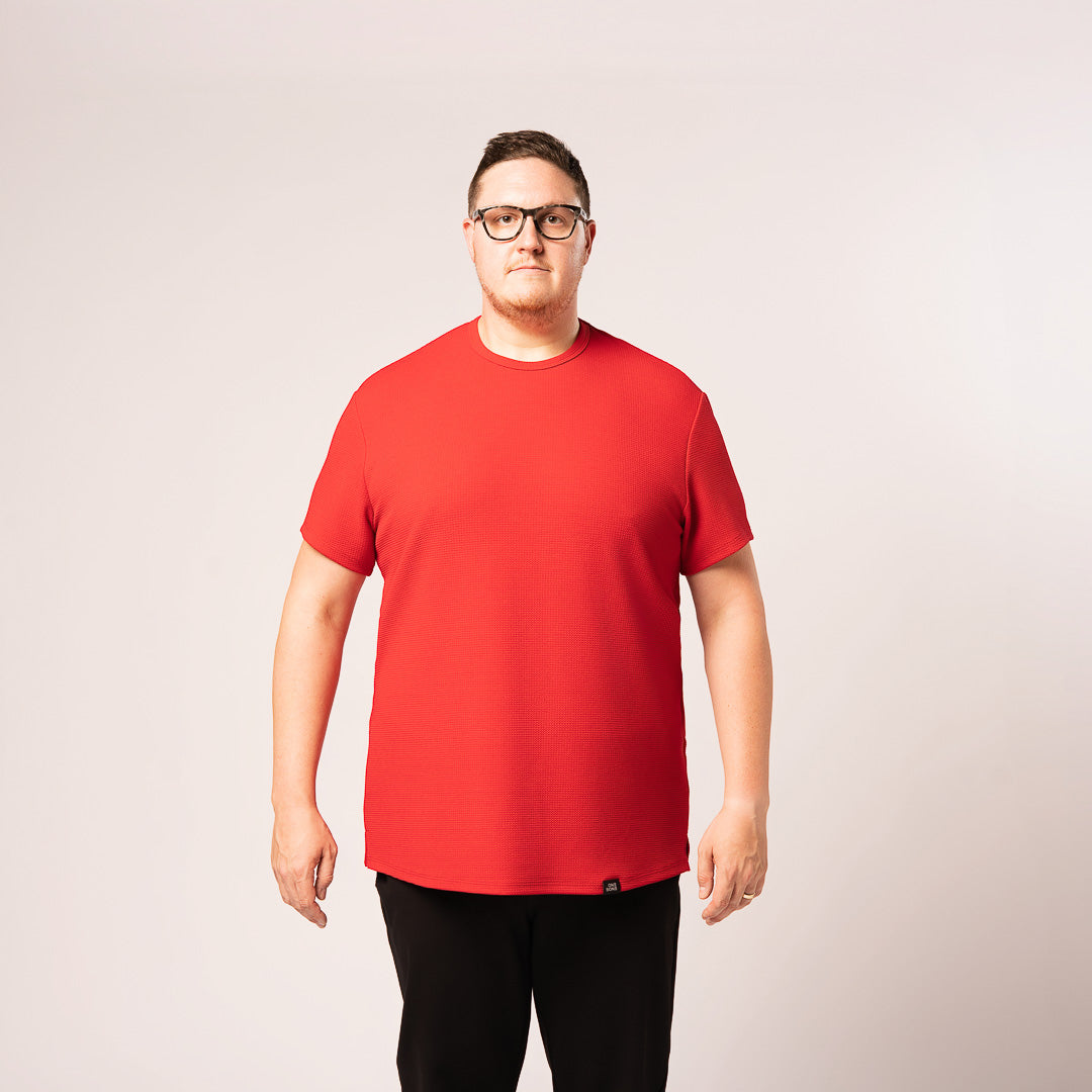Split Hem Bullet Tee - Red