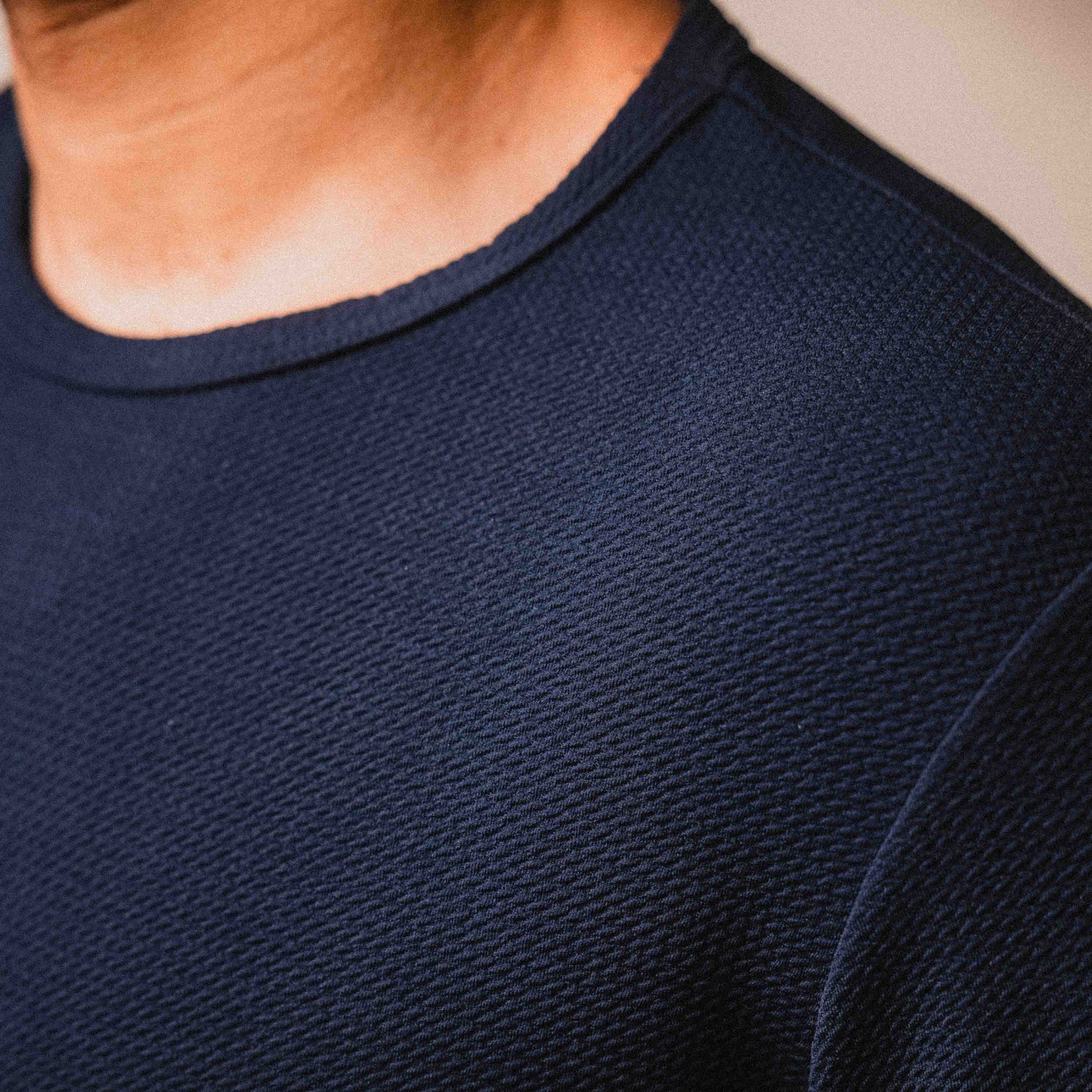 Split Hem Bullet Tee - Navy