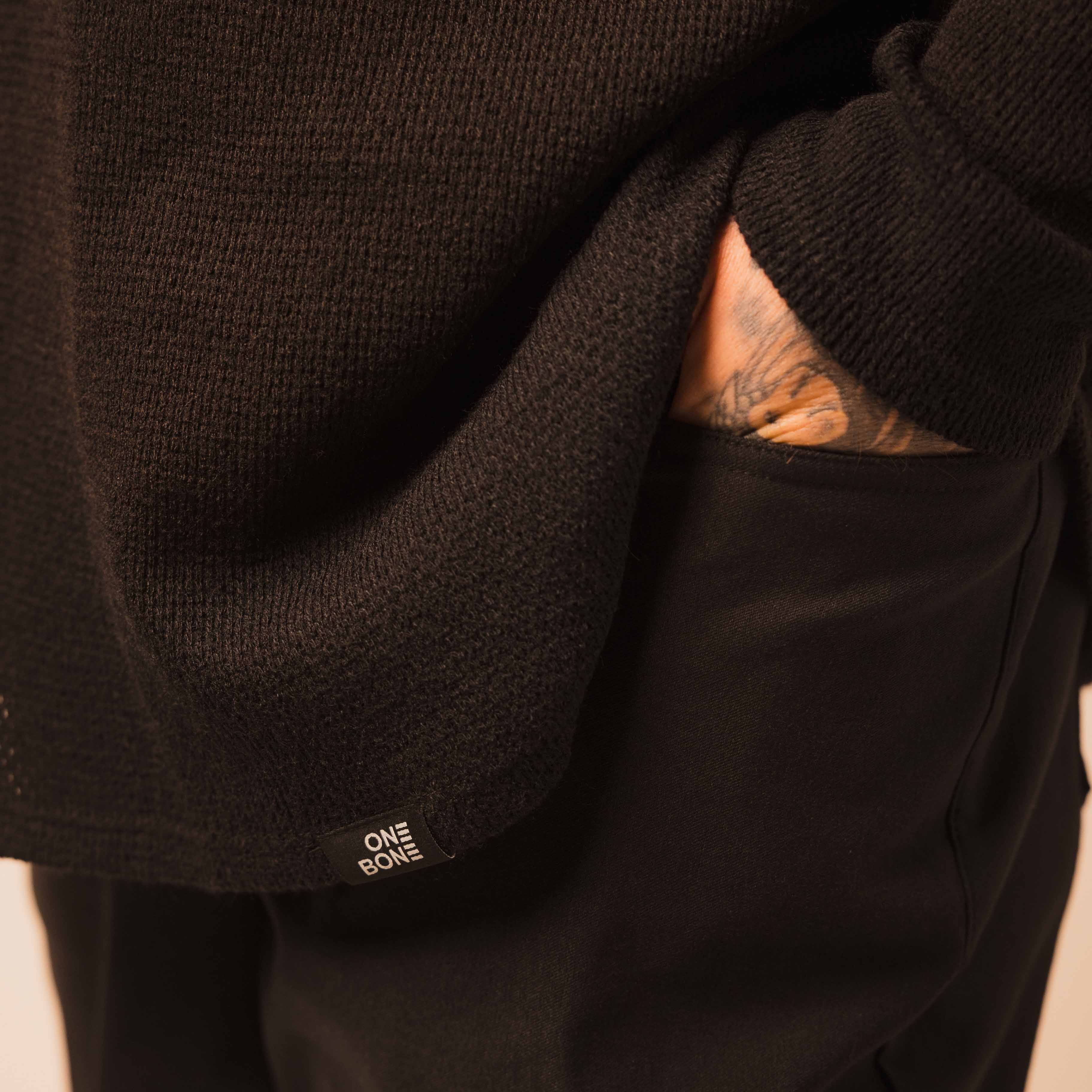 Knit Hoodie - Black