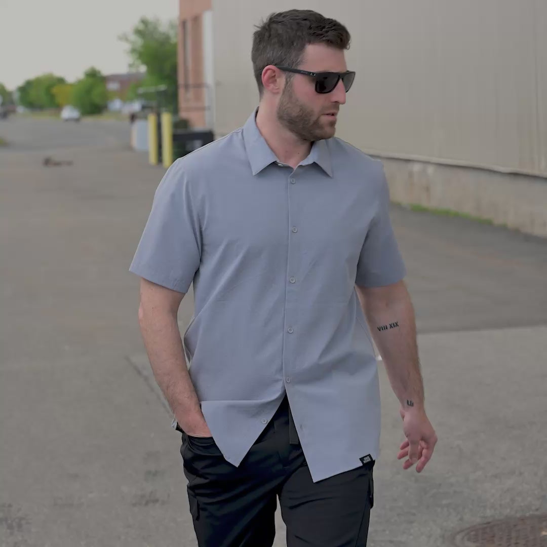 Hybrid Button Up - Grey