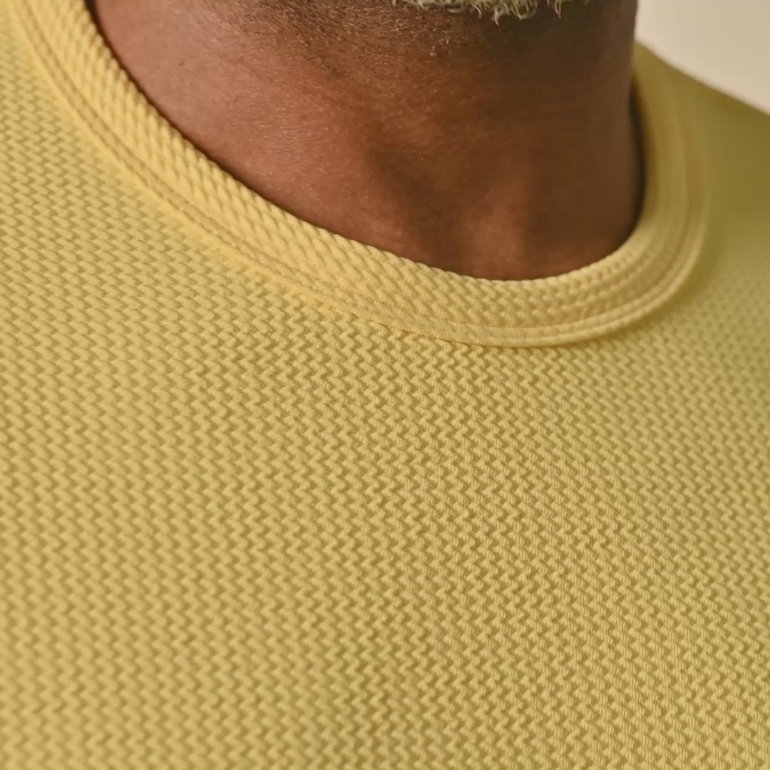 Split Hem Bullet Tee - Popcorn