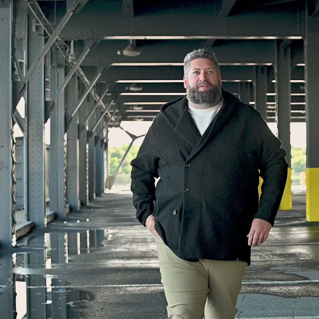 Trench Hoodie - Black