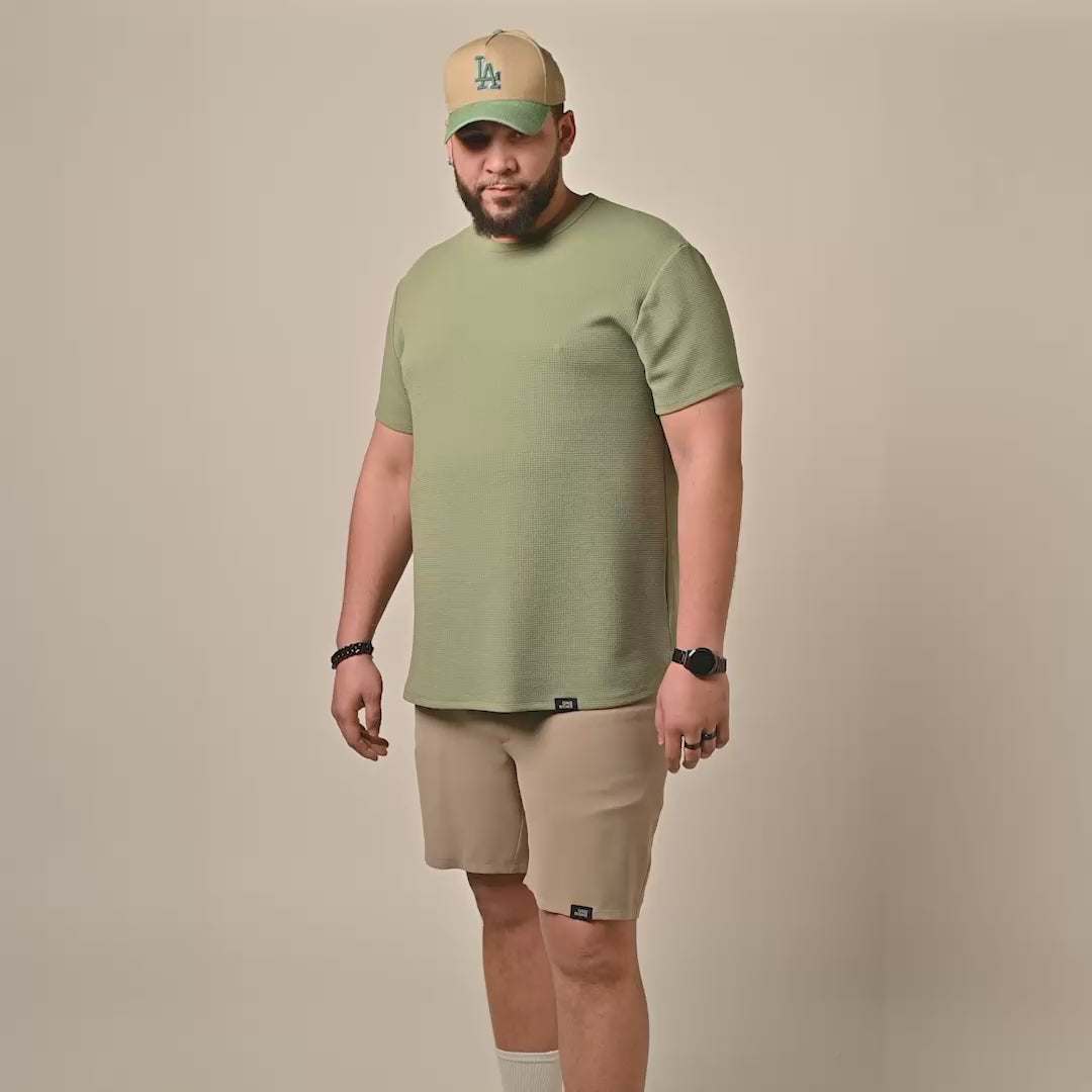 Split Hem Bullet Tee - Eucalyptus