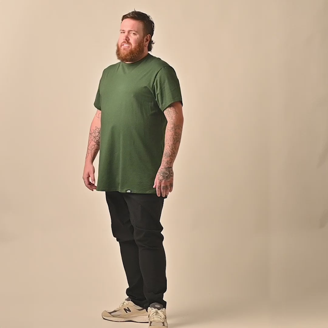 Hi Lo Mountain Green T Shirts for Men One Bone Brand