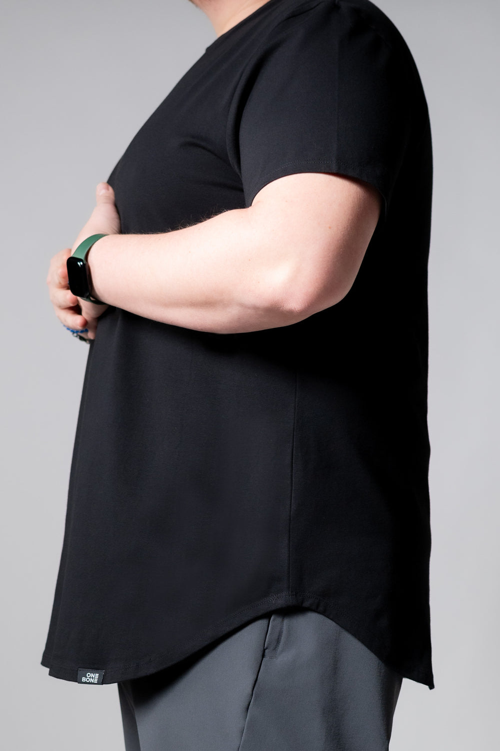 8029 Black Scoop Neck T-Shirt